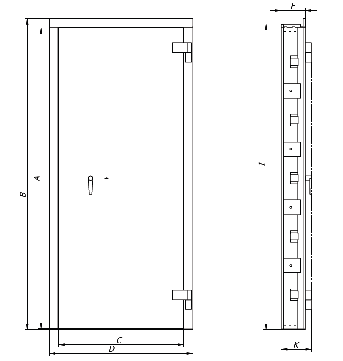 Двері сховища VD 1-910 KL Фото № 2 | Safehub